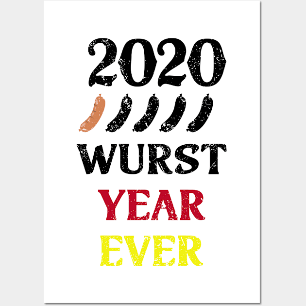 Wurst Year Ever Wall Art by BethTheKilljoy